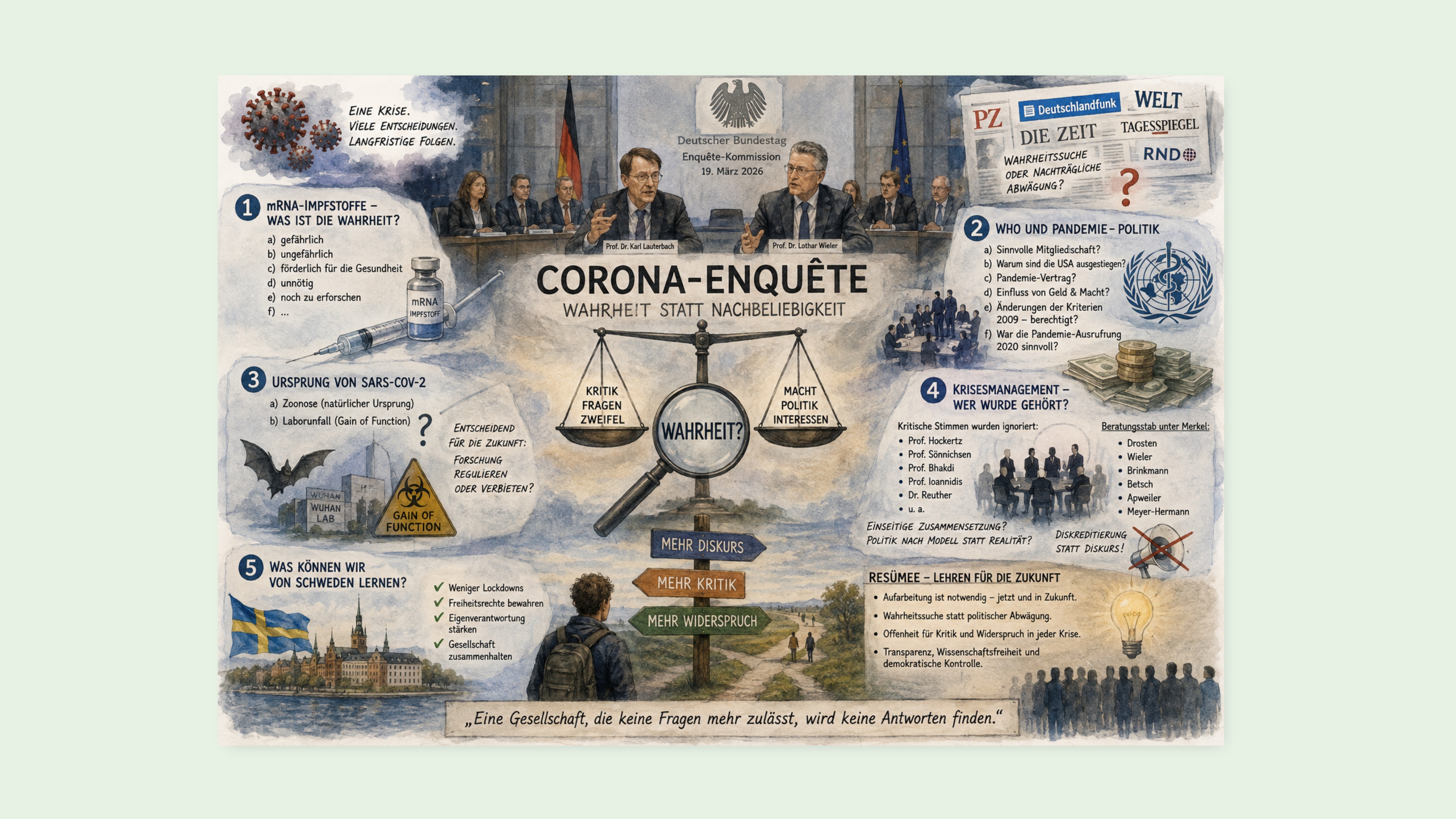 Corona-Enquête im Bundestag: Zwischen Aufarbeitung, Streit und offenen Fragen