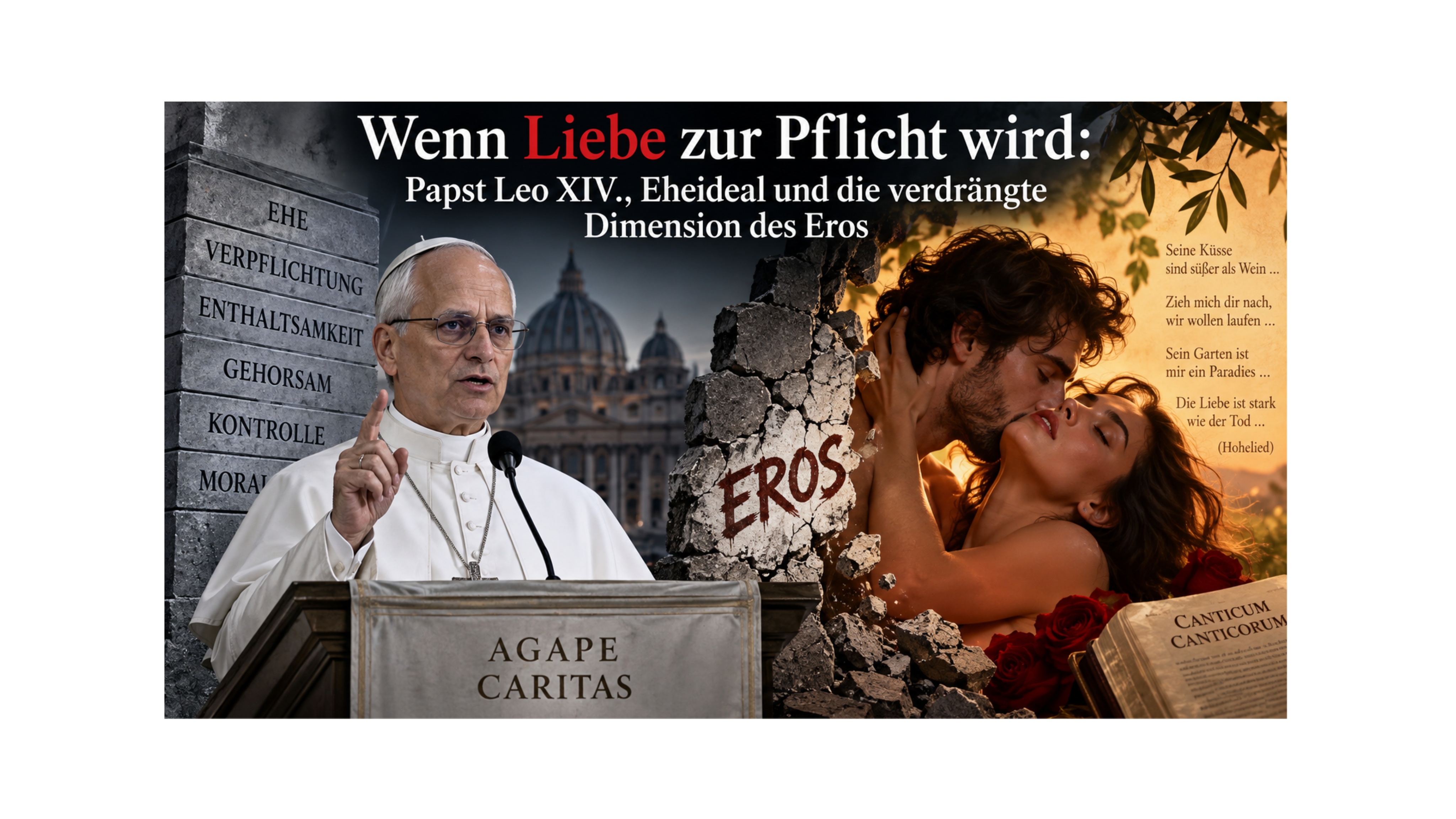 Wenn Liebe zur Pflicht wird: Papst Leo XIV., Eheideal und die verdrängte Dimension des Eros